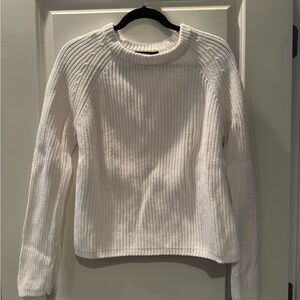 Quince Fisherman White Knit Sweater